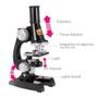 Imagem de Kit microscopio de mesa laboratorio com acessorios e cabeca monocular led light infantil ate 450x