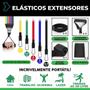 Imagem de Kit Mini Band 5 Faixa Elástica Academia Treino + Kit Extensor 11 peças Tube Band De Resistência