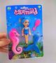 Imagem de Kit Mini Boneca Princesa Sereia Pequena Filha Articulada mais Golfinho Cavalo Marinho Mar + Acessorio Presente Meninas