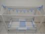 Imagem de Kit Mini Cama Montessoriano 7 peças Chevron Azul Bebê