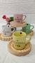 Imagem de Kit Mini Caneca com Pires de Madeira