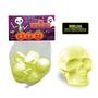 Imagem de Kit Mini Caveira Halloween Iluminado Neon C/6