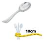 Imagem de Kit Mini Colher Sobremesa Descartável Prata Linha Luxo 90 unidades - 10 cm - Silver Plastic