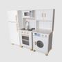 Imagem de Kit Mini Cozinha Infantil com Geladeira e Máquina de Lavar