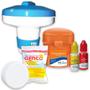 Imagem de Kit Mini Flutuador + 1 Pastilha de Cloro 200g + Prova de Ph e Cloro