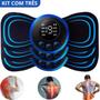 Imagem de Kit Mini Massageador Elétrico Estimulador Alivia dor Varizes Tensão Muscular Fisioterapia 110V/220V -  3 unidades