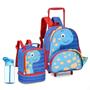Imagem de Kit Mini Mochila Rodinha Lancheira Térmica Dinossauro Pets