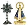 Kit Mini Nossa Senhora Aparecida + Resplendor Espírito Santo - JW SHOP Imagem de Kit Mini Nossa Senhora Aparecida + Resplendor Espírito Santo