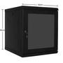 Imagem de Kit Mini Rack De Parede 12u Com Bandeja 1u + Régua 8 Tomadas