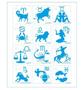 Imagem de Kit Mini Stencil Signos com 12 Peças 4,5cm Stmi-023 Litoarte