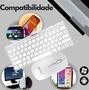 Imagem de Kit Mini Teclado E Mouse Bluetooth Sem Fio Slim P/ Tablet Notebook