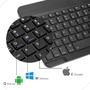 Imagem de Kit Mini Teclado E Mouse Sem Fio Wireless Bluetooth Compacto  KP-TE127 - Preto