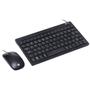 Imagem de Kit Mini Teclado E Mouse Usb Corp Flat - Teclas Chocolate - Mouse 1200dpi Cabo 1.8m Preto - Vinik - Dc120