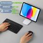 Imagem de Kit Mini Teclado Mouse Sem Fio Bluetooth Notebook Pc Tablet