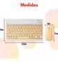 Imagem de Kit Mini Teclado Mouse Sem Fio Bluetooth Notebook Pc Tablet