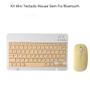 Imagem de Kit Mini Teclado Mouse Sem Fio Bluetooth Notebook Pc Tablet