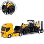 Imagem de Kit Miniatura Pá Carregadeira Carreta Trator Caminhão Iveco