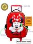 Imagem de Kit Minnie Mouse Luxo 3D Mochila Rodas + Lancheira