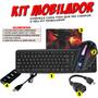 Imagem de Kit Mobilador Compativel com Celulares Android Teclado Mouse e Pad Speed Jogos Celular