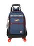 Imagem de Kit Mochila 2Em1 Roda + Estojo Triplo Luxo Hotwheels - Azul
