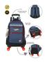 Imagem de Kit Mochila 2Em1 Roda + Estojo Triplo Luxo Hotwheels - Azul