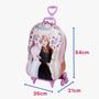 Imagem de Kit Mochila 3d De Rodinhas Elsa E Anna + Lancheira Frozen Rosa Escolar Viagem - MAXTOY