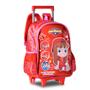 Imagem de Kit Mochila AVENTUREIRA VERMELHA GI NETO Rodinhas com Luz