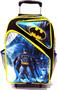 Imagem de Kit Mochila Batman Homem Morcego Rodinhas Tam G + Lancheira