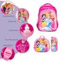 Imagem de Kit Mochila Bolsa Escolar Feminina Princesas 3D Passeio