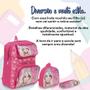 Imagem de Kit Mochila Bolsa Infantil Menina Barbie Costas Resistente