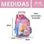 Imagem de Kit Mochila C/ Rodinhas Alice no País das Maravilhas + Estojo Duplo Infantil Escolar - Clio