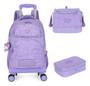 Imagem de Kit Mochila Carrinho 360 Crinkle Up4you Feminino Haste Dupla