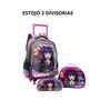 Imagem de Kit Mochila Carrinho Escolar Freaky Infantil Meninas Grande