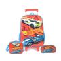 Imagem de Kit Mochila Carrinho Hot Wheels Lancheira E Estojo Escolar