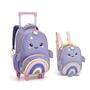 Imagem de Kit Mochila Carrinho + Lancheira Infantil Zoop Animais Seanite - Ref MR41320