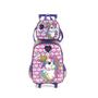 Imagem de Kit Mochila Carrinho Unicornio Up4you + lancheira Menina