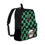 Imagem de Kit Mochila com Bolso e Estojo Escolar Demon Slayer Menina e Menino 