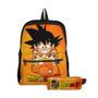 Imagem de Kit Mochila com bolso e Estojo Escolar Infantil Menino Dragon Ball