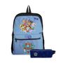 Imagem de Kit Mochila com Bolso e Estojo Escolar Infantil Patrulha Canina Menina e Menino 