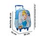 Imagem de Kit Mochila Com Carrinho e Rodas com Lancheira e Estojo Cinderela
