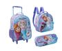 Imagem de Kit Mochila Com Carrinho e Rodas com Lancheira e Estojo Frozen