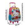 Imagem de Kit Mochila Com Carrinho e Rodas com Lancheira e Estojo Hello Kitty