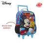 Imagem de Kit Mochila Com Carrinho e Rodas com Lancheira e Estojo Mickey Mouse
