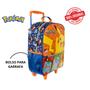 Imagem de Kit Mochila Com Carrinho e Rodas com Lancheira e Estojo Pokemon