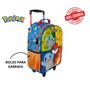 Imagem de Kit Mochila Com Carrinho E Rodas Lancheira E Estojo Pokemon