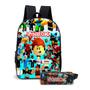 Imagem de Kit Mochila com Estojo Escolar Infantil do Roblox Menino e Menina 