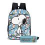 Imagem de Kit Mochila com Estojo Escolar Infantil do Snoopy Menina e Menino 