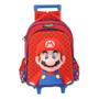 Imagem de Kit Mochila com Rodinhas e Estojo Escolar Triplo Super Mario Azul - Maxlog