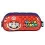 Imagem de Kit Mochila com Rodinhas e Estojo Escolar Triplo Super Mario Azul - Maxlog