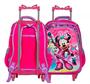 Imagem de Kit Mochila com Rodinhas Infantil Minnie 3D + Lancheira Térmica + Estojo Escolar